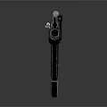 AK Style Assault Rifle With Wooden Stock Black Metal Components And Front Sight