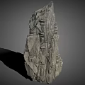 Rustic Handcrafted Stone Wood Sculpture Design With Natural Texture And Carved Patterns