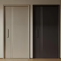 Modern Security Door Design With Light And Dark Double Panel Doors 3d model