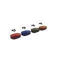 Red Oval Modern Washbasin With Sleek Faucet And Color Options For Bathroom Decor