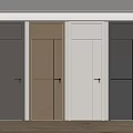 Modern Interior Hinged Doors In Stylish Design With Multiple Color Choices 3d model
