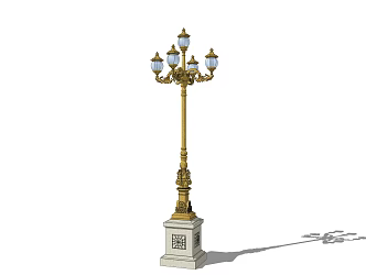 European street lamp landscape lamp 3d model