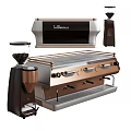 Elegant Modern Kitchen Appliances With Coffee Machine Grill And Stainless Steel Design