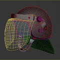 Protective Safety Helmet With Transparent Face Shield And Metal Components