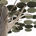 Modern tree-shaped column decorative column modeling column 3d model