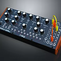 portable synthesizer mixer reverberator tuner mixer mixing equipment 3d model