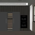 Modern Red Wine Cabinet Constant Temperature Wine Cabinet Steaming Oven Cabinet 3d model