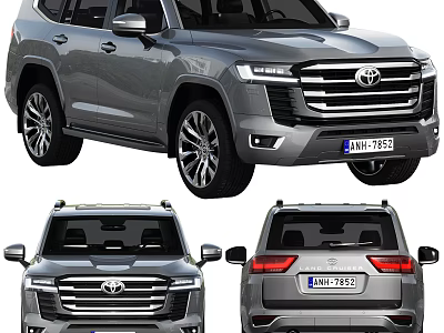 Modern Toyota SUV Exterior Design With Front Side Rear Views And Stylish Features 3d model