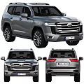 Modern Toyota SUV Exterior Design With Front Side Rear Views And Stylish Features 3d model