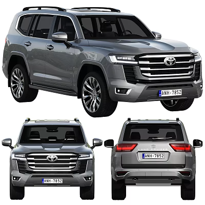 Modern Toyota SUV Exterior Design With Front Side Rear Views And Stylish Features 3d model