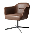 Office Chair Leather Metal 3d model