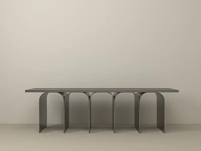 Modern Stylish Stool With Curved Support Legs And Sleek Design For Home Interior 3d model