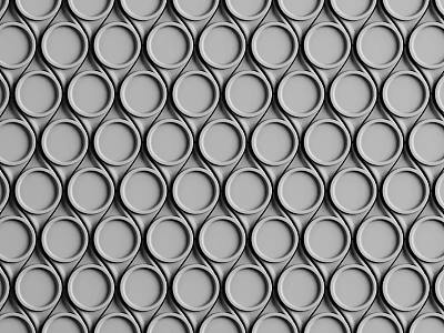 Gray Background Wall With Geometric Design Of Repeated Circular Patterns 3d model