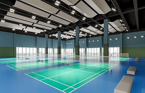 Badminton court 3d model