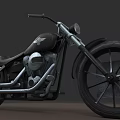 Classic Vintage Motorcycle With Black Leather Seat Chrome Exhaust And Large Wheels