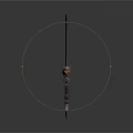 Ancient Scythe Like Weapon With Dragon Shaped Handle And Intricate Metallic Craftsmanship