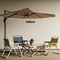 Modern Outdoor Chairs with Wicker Design and Umbrella Coffee Table for Patio Relaxation