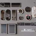 Minotli Bathroom Mirrors with Various Shapes Decorative Designs and Modern Frames