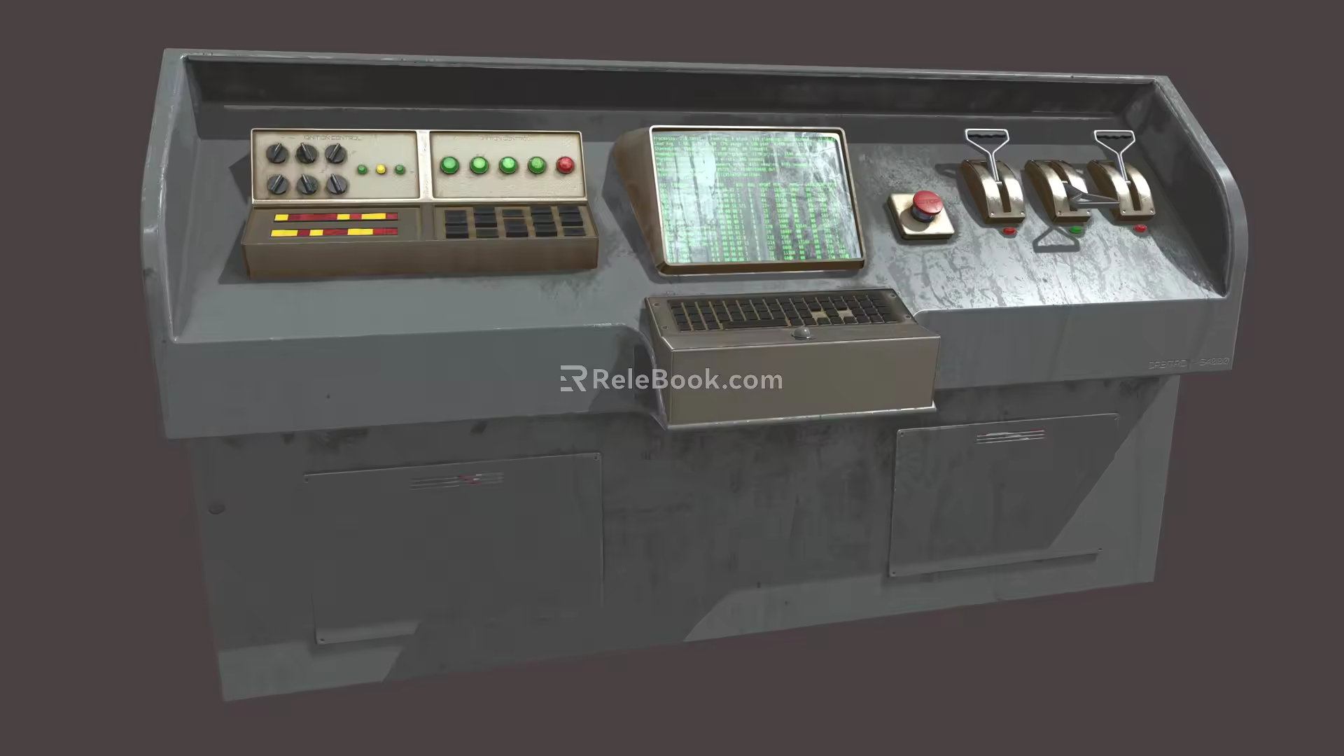 console terminal console machine room operation center control center 3d model