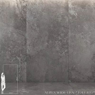 Gray Stone Texture Wall Components With Spliced Pattern And Modern Design 3d model