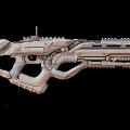 Modern science fiction submachine gun 3d model