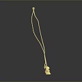 Gold Chain Necklace With Cute Teddy Bear Pendant For Fashion Accessory