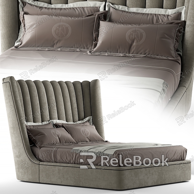 Modern Double Bed Fabric Double Bed model