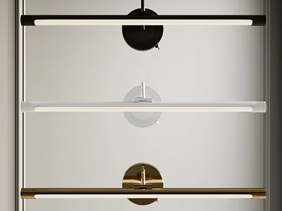 Modern LED Wall Lights In Black White And Gold For Home Interior Decor 3d model