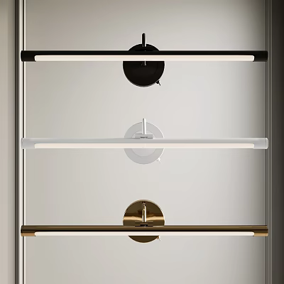 Modern LED Wall Lights In Black White And Gold For Home Interior Decor 3d model