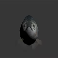 Silver Aquatic Fish With Large Eyes And Shiny Smooth Body Against Dark Background With Reflection