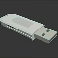 White USB Electronic Device Portable Storage Accessory With Compact Plug And Play Feature