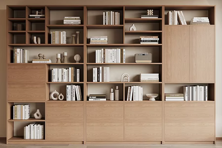 Modern bookcase 3d model