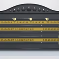 Black Wall Mounted Sports Equipment Scoreboard With Digital Number Displays And Brass Fasteners