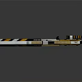 Futuristic Yellow Black Weapon With Scope And Modern Tactical Design
