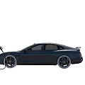 Black Electric Sports Coupe Charging at XIONGM Station with Modern Sleek Design