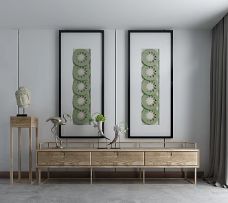 New Chinese TV Cabinet 3d model