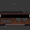 Vintage Radio With Wooden Case Antenna FM AM Tuner And Handle