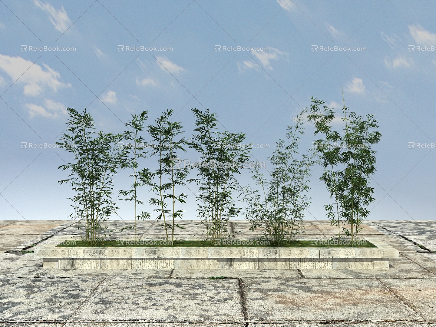 Modern Bamboo Landscape Bamboo Plants 3d model