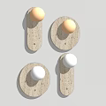 Wall lamp cave stone wall lamp spherical wall lamp 3d model