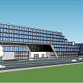 Modern Office Building Complex 3d model
