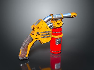 Flame Thrower Flame Gun Homemade Weapon Flamethrower Flame Gun Modern Weapon Hot Weapon Hot Weapon 3d model