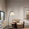 Bright Neutral Toned Modern Office With Interior Material Sample Display And Comfortable Lounge Seating
