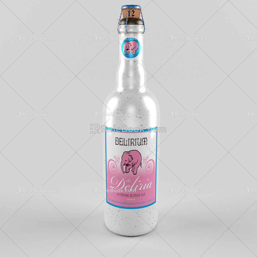 Wine Bottle Beverage Bottle Alcoholic Beverage Bottle 3d model