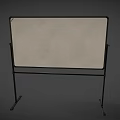 Office Furniture Mobile Whiteboard Stand With Double Writing Surfaces And Sturdy Metal Frame