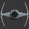 Highly Detailed TIE Fighter 3D Model Showcasing Cosmic Spacecraft Design And Structure