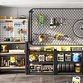 Organized Garage With Pegboard Wall Tools Storage Shelves Bins And Hanging Bicycle