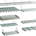 Various Metal Sunshade Canopy Designs Featuring Different Structures For Outdoor Use 3d model
