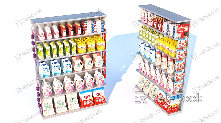 Washing powder laundry detergent shelf advertising rack supermarket goods model