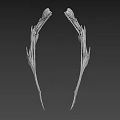 Detailed Mythical Creature Horns Skeletal Structure 3D Model Symmetrical Design 3d model