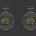Modern Brass Wall Lamp With White Spherical Glass Shades For Home Decor